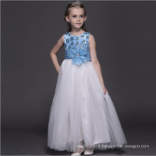 robes de conte de fées pur blanc bleu clair robe pour enfants sol longueur USA net doux party vêtements d&#39;anniversaire robes